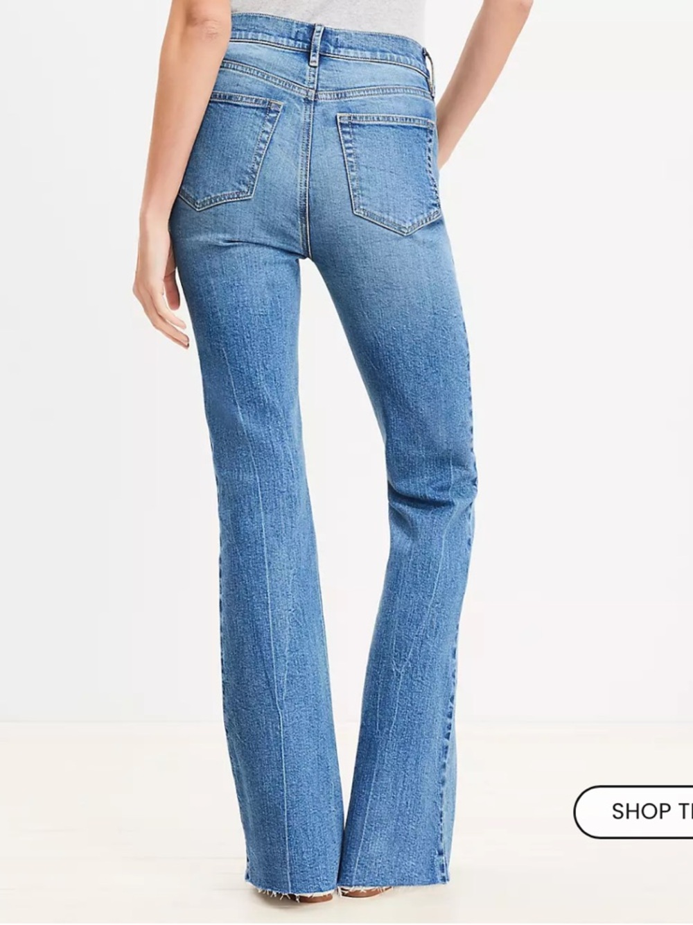 LOFT Light Wash Flare Jeans - Picture 3 of 5